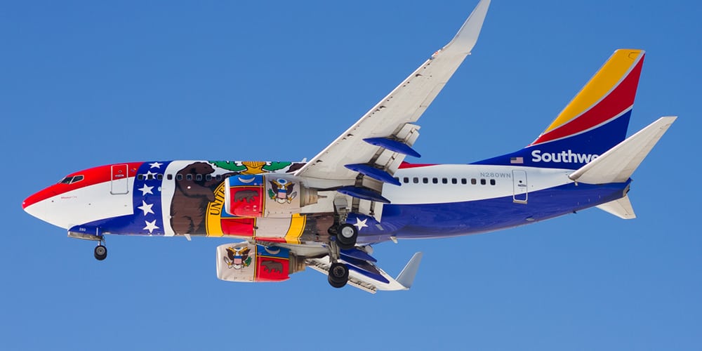 Soutwest top 10 airlines - par avion